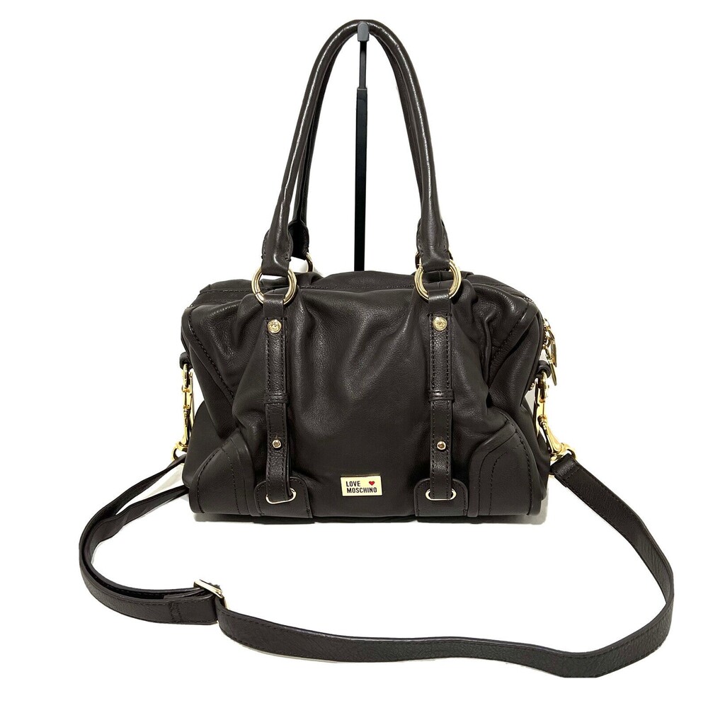 Love Moschino satchel handbag shoulder bag dark gray - Picture 2 of 12